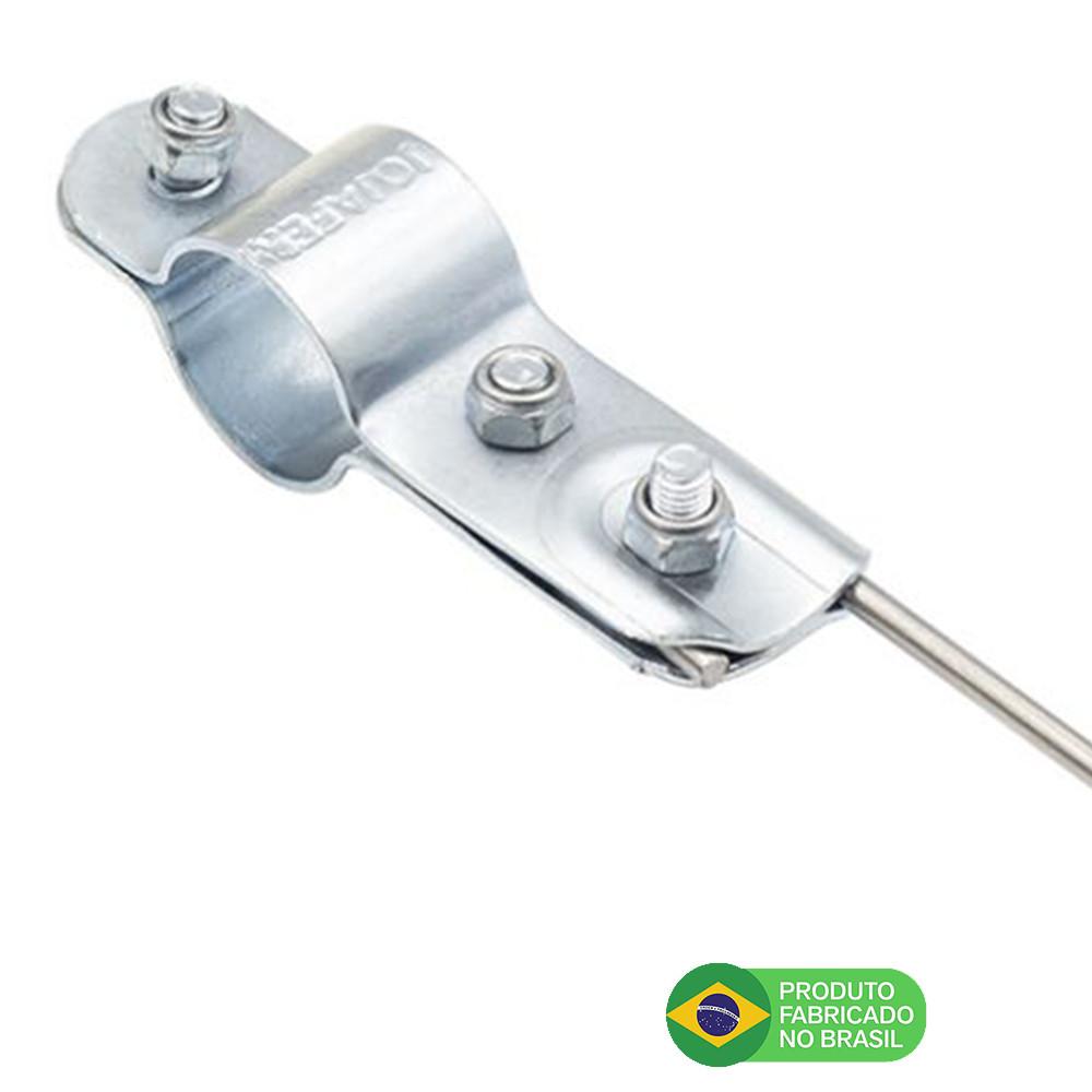 Antena Corta Pipa Moto Fixa Guidao Aço Inox Zincada M2b