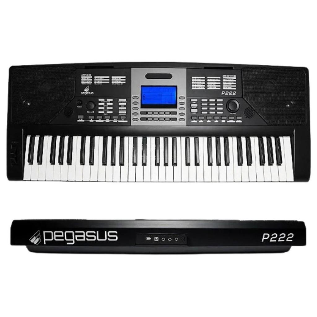 Kit Completo Teclado Sintetizador Pegasus P222 + Suporte E Capa