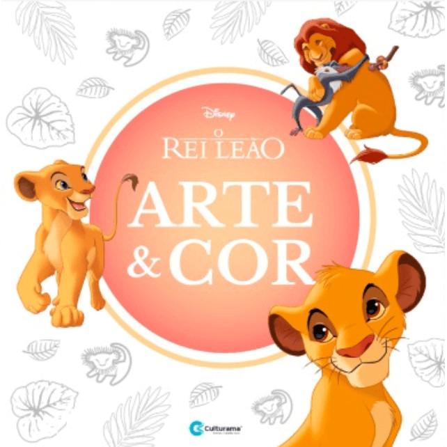 Arte E Cor O Rei Leão - Livro De Colorir Com Personagens Do Filme - Oficial Disney - Novo