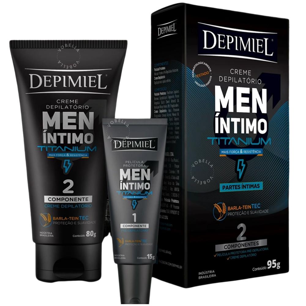 Kit Depilação Depimiel Masculino Men Corpo + Partes Íntimas