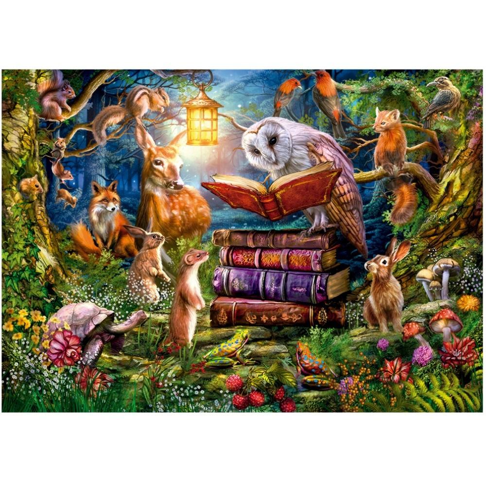Quebra Cabeça Era Uma Vez 1000 Peças Grow Puzzle Jogo Magia Coruja Floresta Contos História Animais