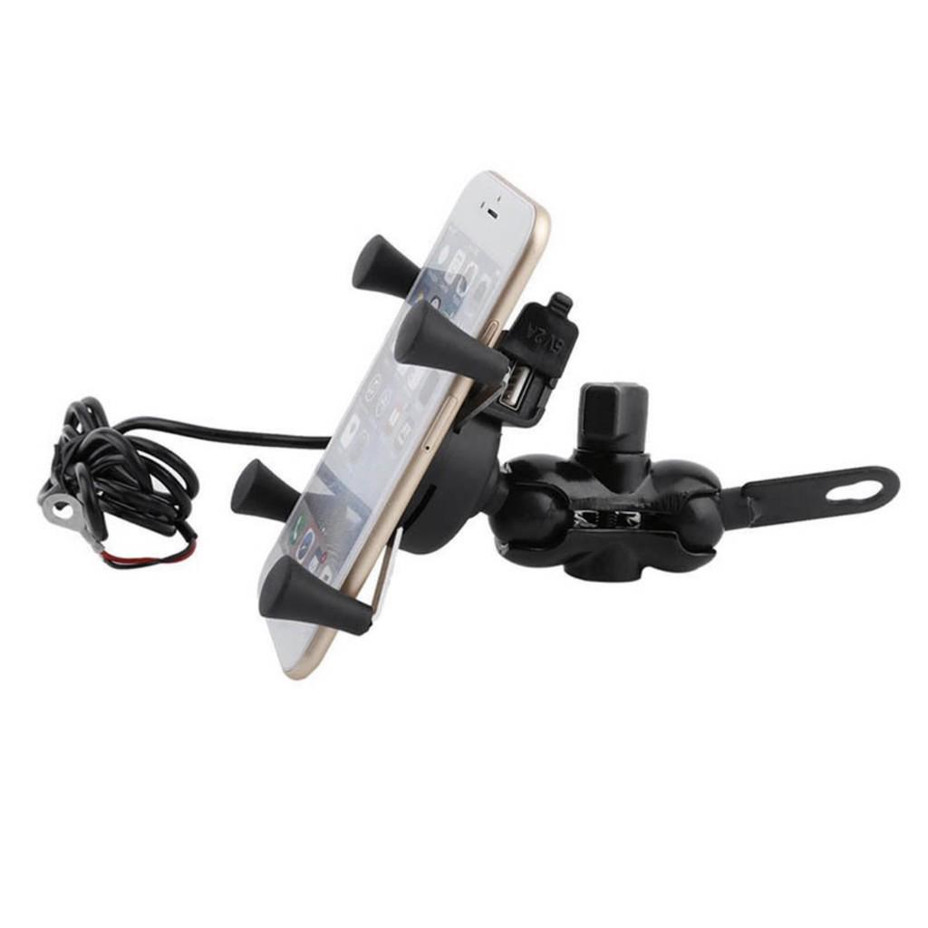 Suporte De Celular Para Moto Com Carregador USB