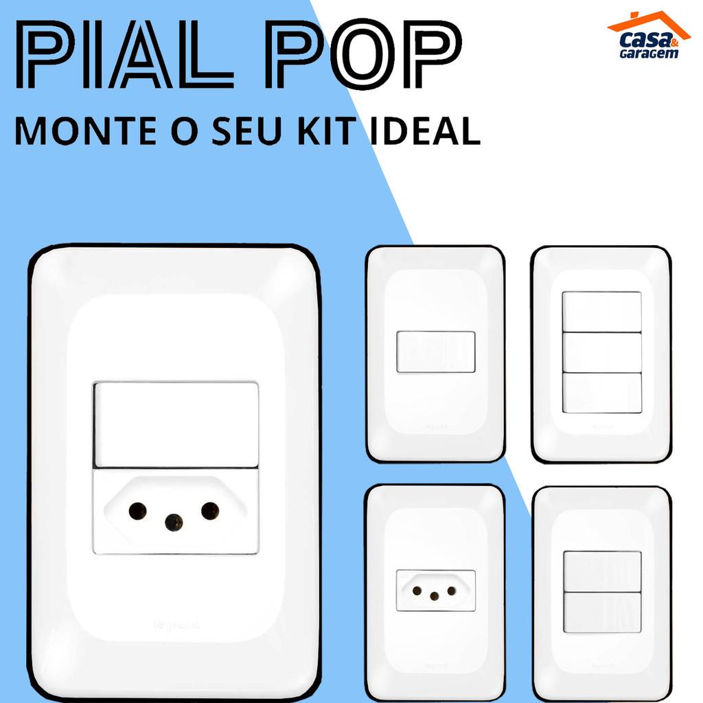 Tomadas Interruptores Pial Pop - Monte Seu Kit