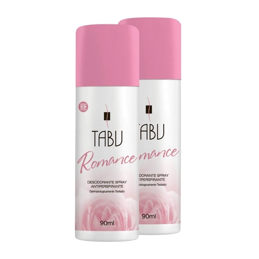 Kit Desodorante Spray Tabu Romance 90ml (2 Unidades)