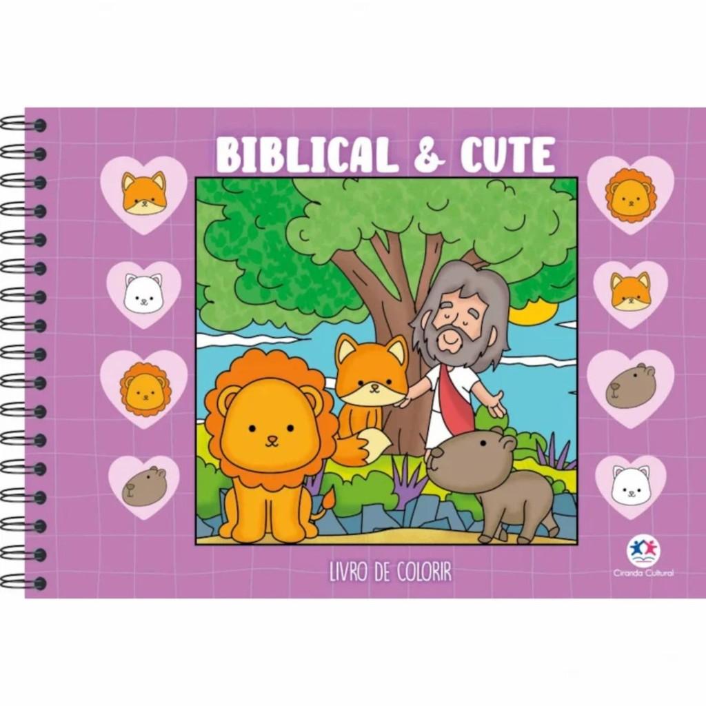 Livro Capa Dura Biblical And Cute Violet Para Colorir