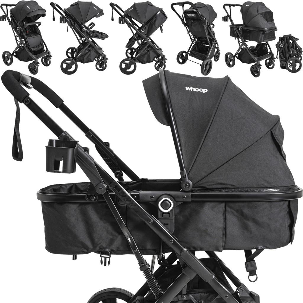 Carrinho De Bebe Kiddo Vox Ii Preto Berço Passeio Moises