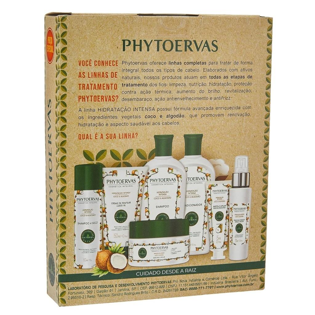 Kit Phytoervas Hidratação Intensa Coco E Algodão Sh + Cond 250ml