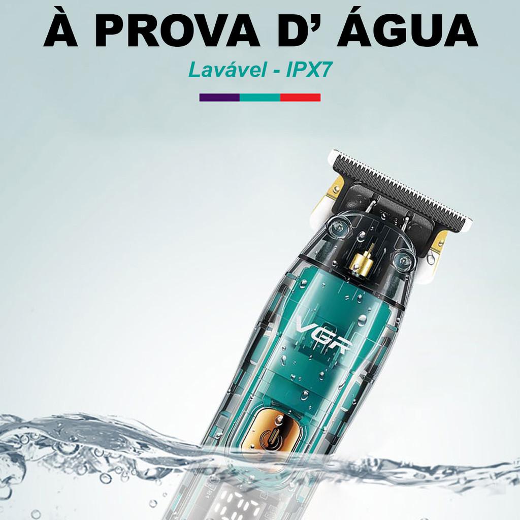 Maquina De Cabelo Lavável 4 Pentes Ecrã LED 1200mah Oiv-961