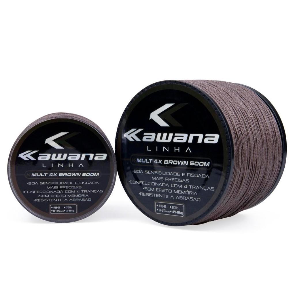 Linha De Pesca Multifilamento Kawana 4x Marrom 500m - Maruri