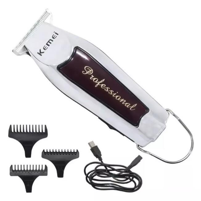 900mah Maquininha Acabamento Detalhes Cabelo Barba Kemei Bivolt Corte De Cabelo USB