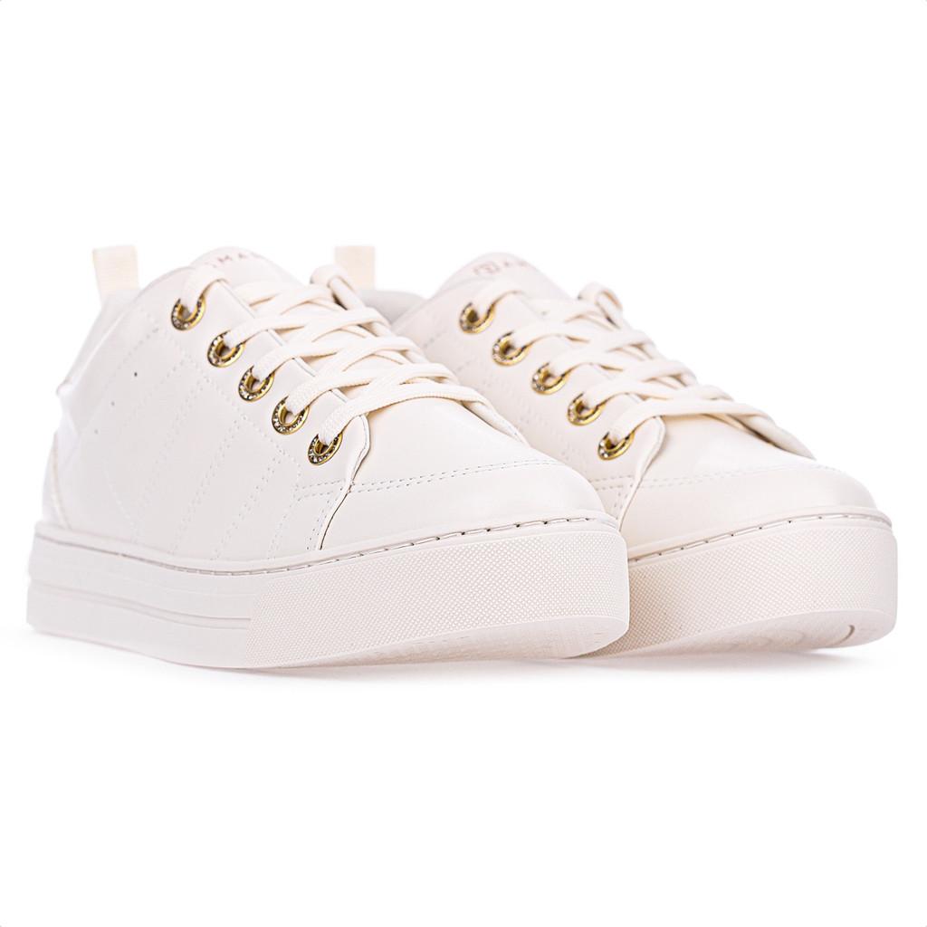Tênis Ramarim Reptil Camurça Off White - Feminino