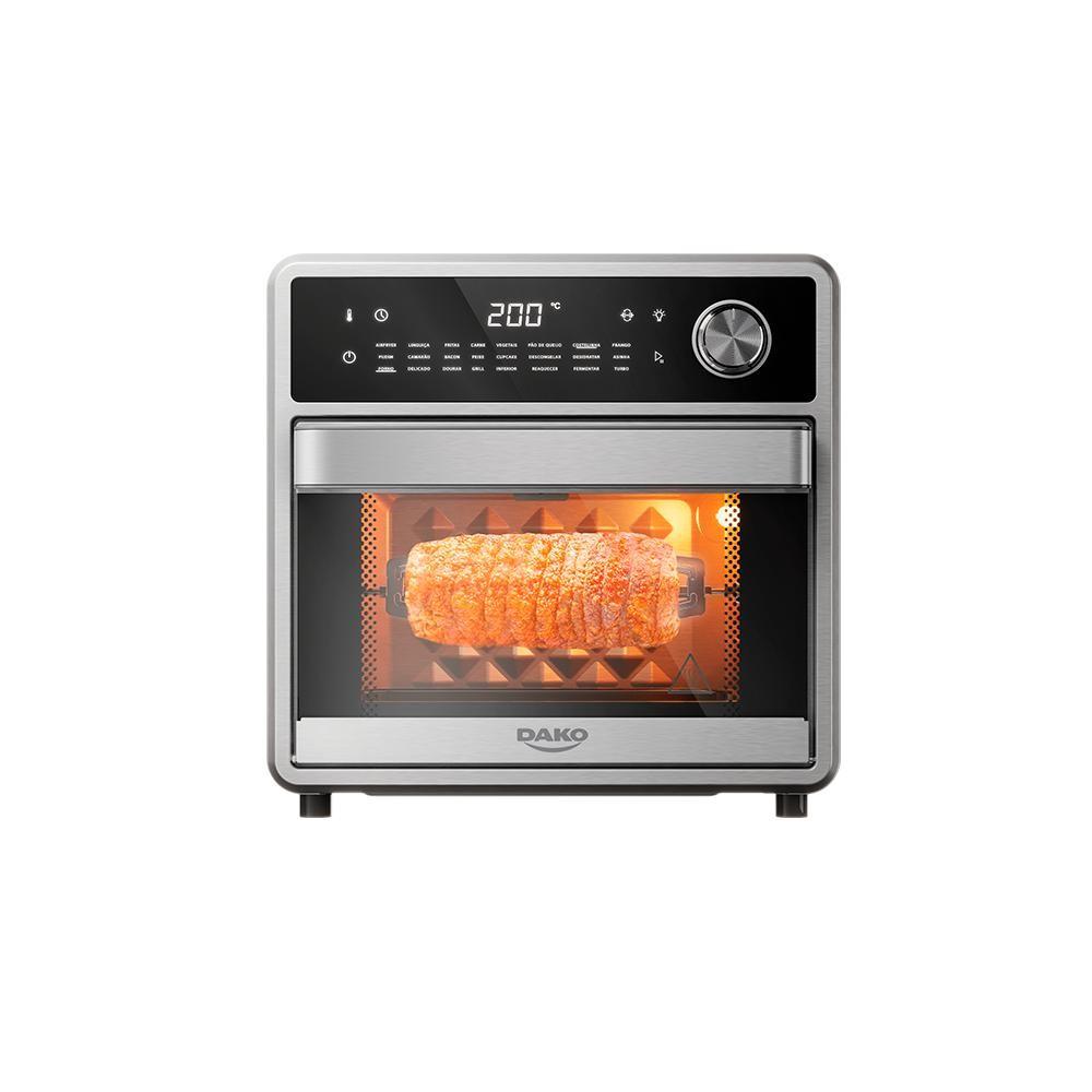 Forno Fryer Dako Inox 2 Em 1 Com Painel Digital 15 L 220V