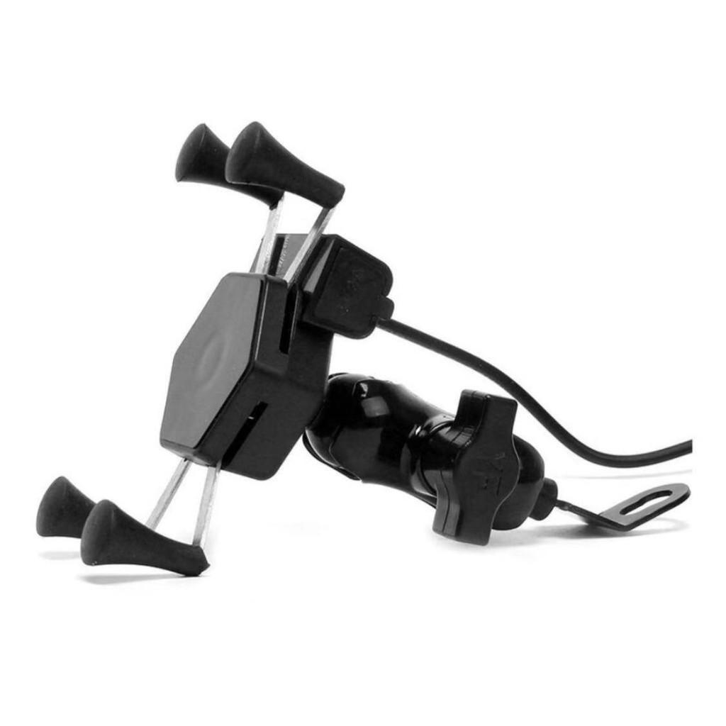 Suporte De Celular Para Moto Universal Com Carregador USB