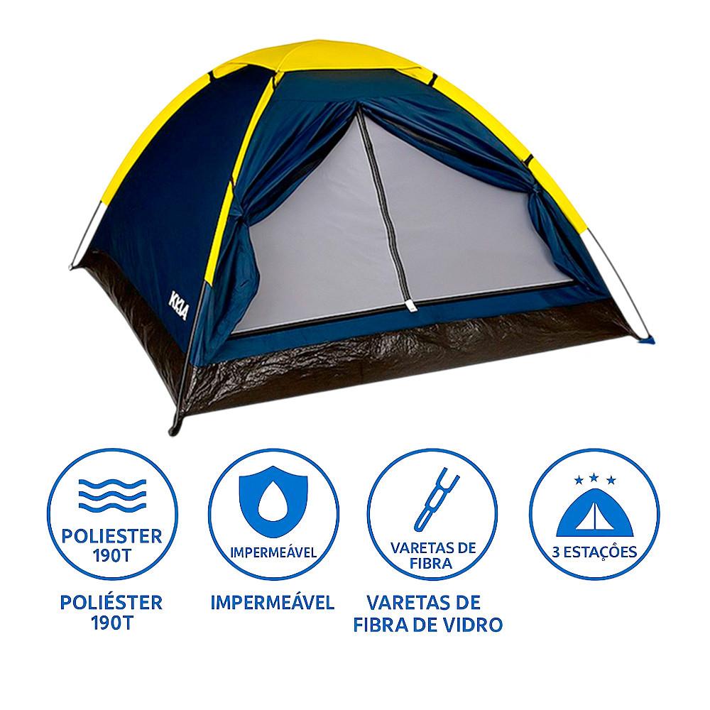Barraca Camping San Valentin 2 Pessoas + Colchão Solteiro Inflavel Kala Pesca Acampamento