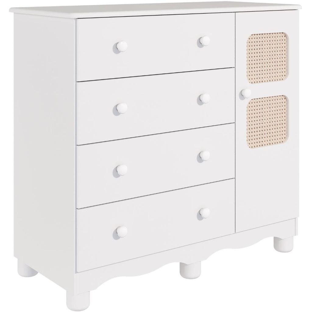 Cômoda Infantil Telinha 1 Porta 4 Gavetas 100 Mdf