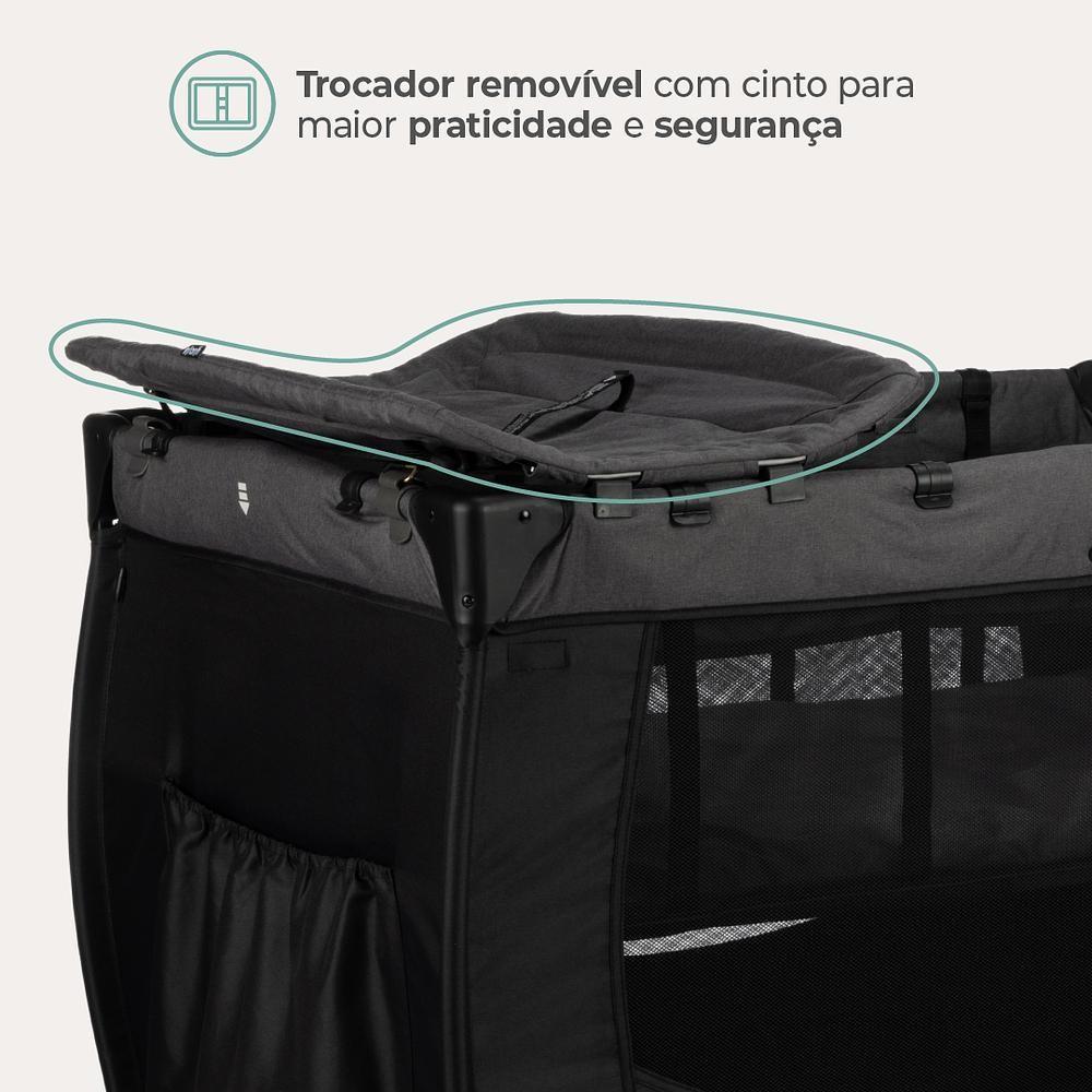Berço Portátil Infantil Stelle Preto - Infanti