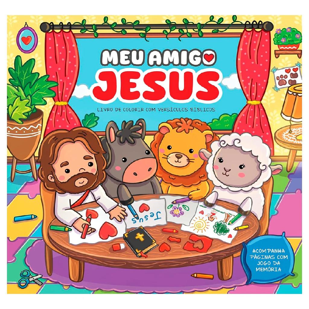 Livro Meu Amigo Jesus Livro De Colorir Com Versículos Bíblicos