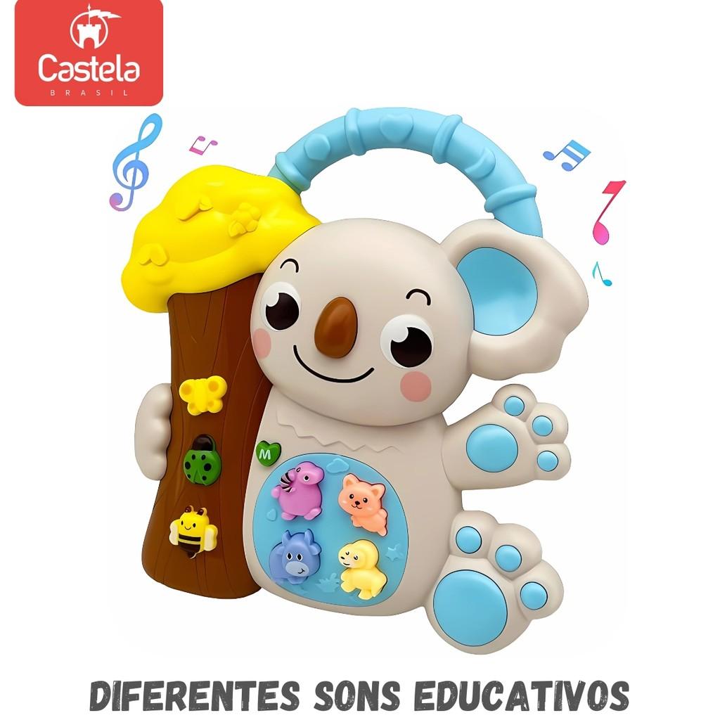 Brinquedo Teclado Musical Infantil Coala Som Luz Sortido - Castela