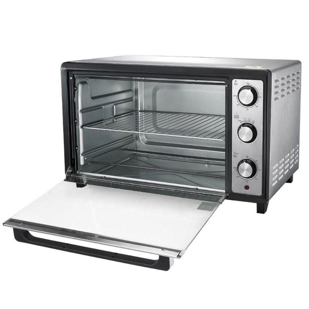 Forno Elétrico Pfe60i 60L Com Porta Basculante Timer 120 Minutos Com Desligamento Automático