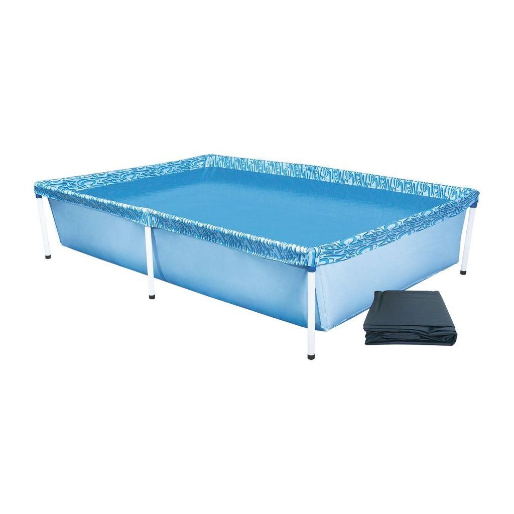 Piscina Infantil Retangular 1000 Litros Com Capa Mor