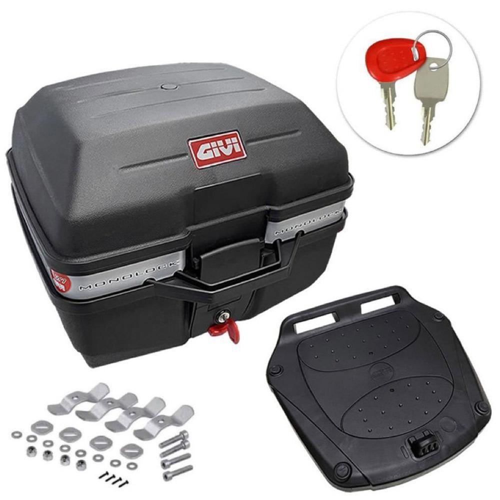 Baú Bauleto Moto Givi Monolock C/base E Kit De Parafusos 27L