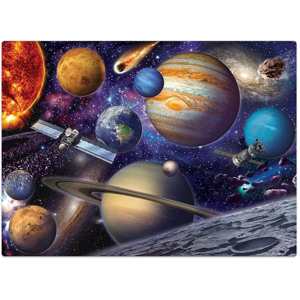 Quebra Cabeça Viagem Cósmica 1000 Peças Toyster Puzzle Sistema Solar Sol Terra Planetas Satélite Lua