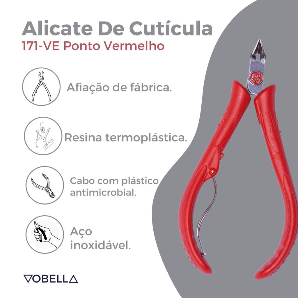 Kit 2 Alicate Universal De Cutícula 171-ve Vermelho Mundial