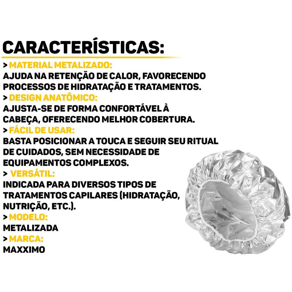 Touca Térmica Metalizada Para Hidratação Nutrição Tratamento Capilar Banho Salão Profissional