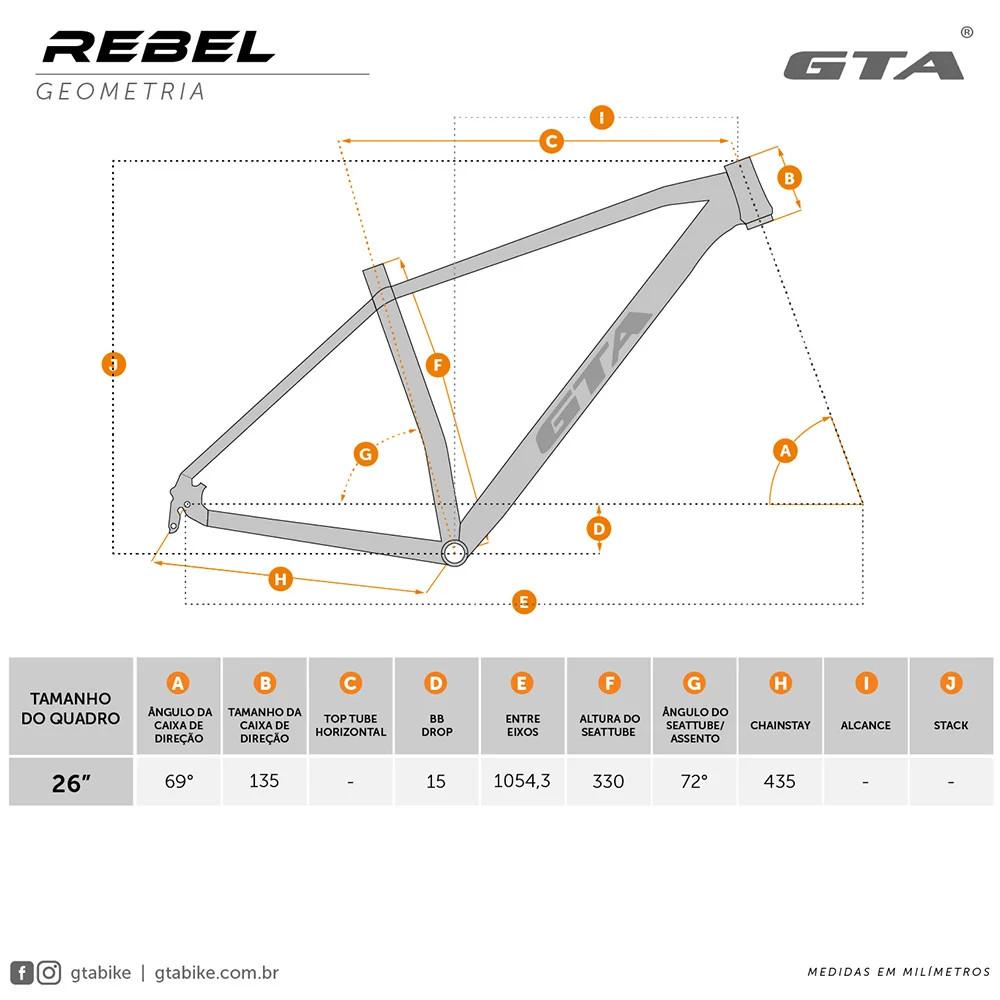 Kit Quadro Aro 26 Gta Rebel Viking Gios Aluminio + Guidão/sup Guidão/canote/selim/manopla/abraçadeira Downhill Freeride
