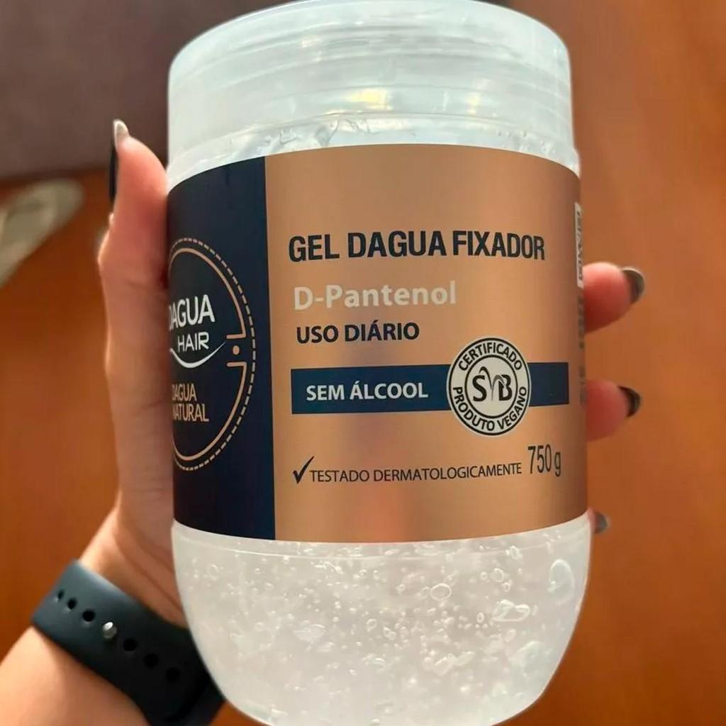 Gel Fixador Dagua Natural Hair 750g Com Provitamina B5 D-pantenol Sem Álcool Uso Diário