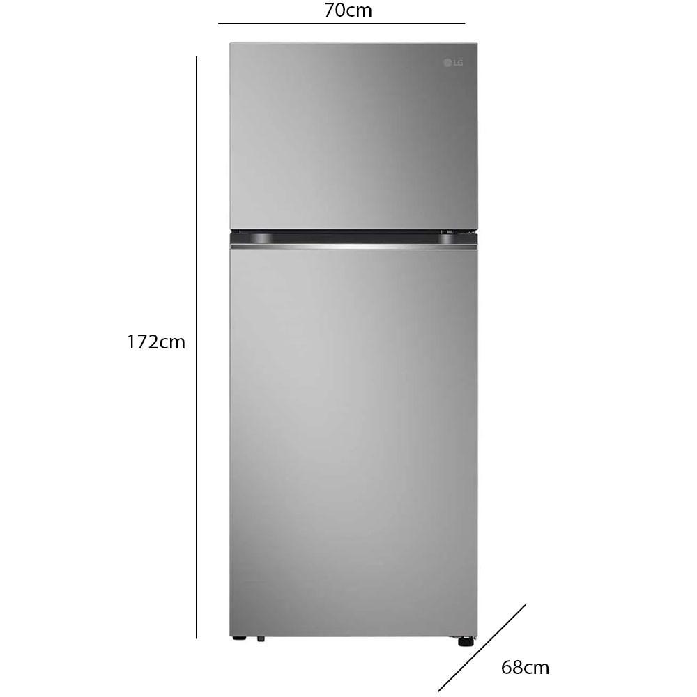 Geladeira Frost Free Inverter 375L Duplex Cor Inox Look Gn-b372pfm Lg