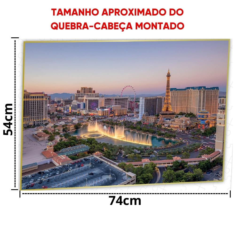 Quebra Cabeça Las Vegas 1000 Peças Pais E Filhos Puzzle Paisagem Ponto Turístico Estados Unidos Eua