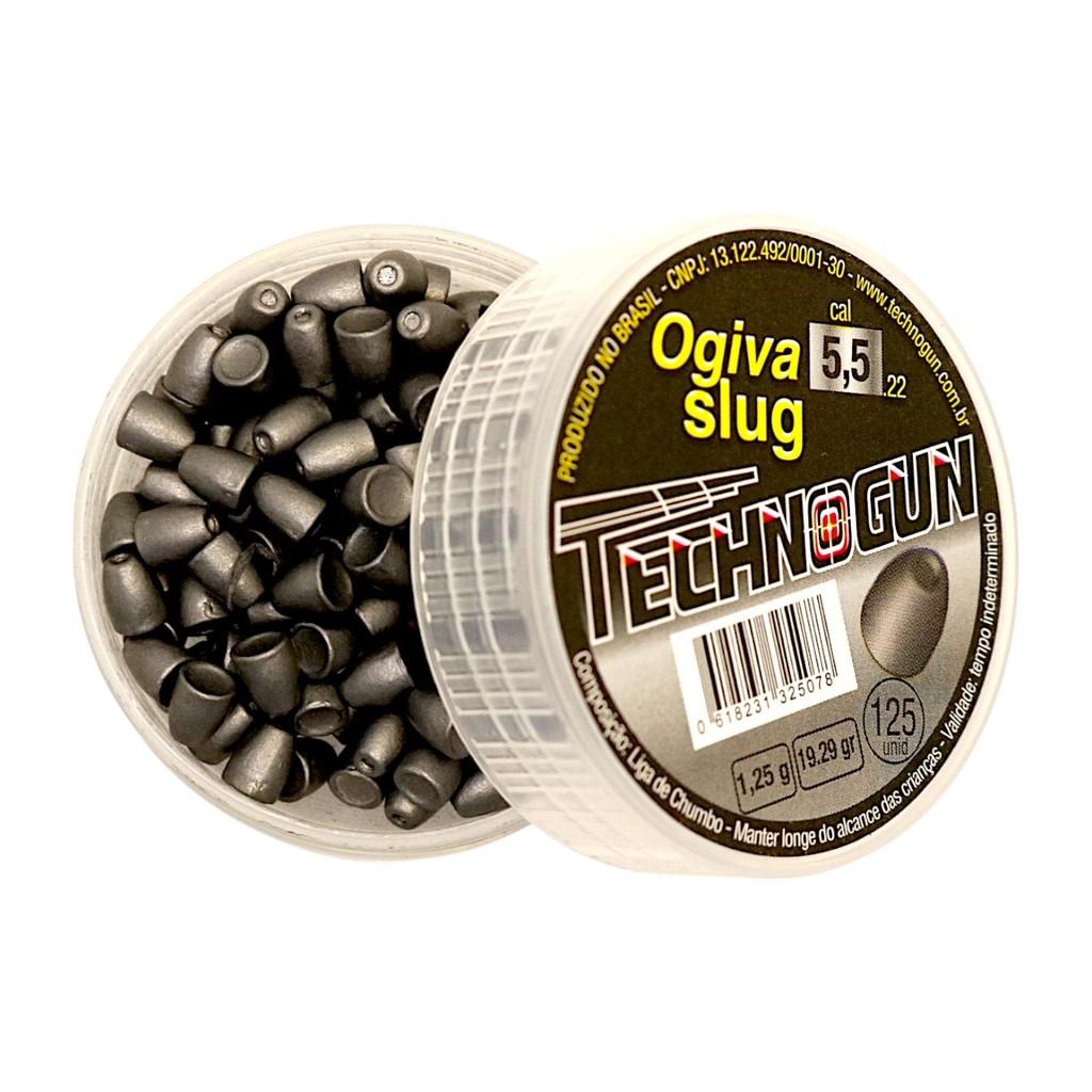 Chumbinho Technogun Ogiva Slug 5.5mm (.22) - 125un