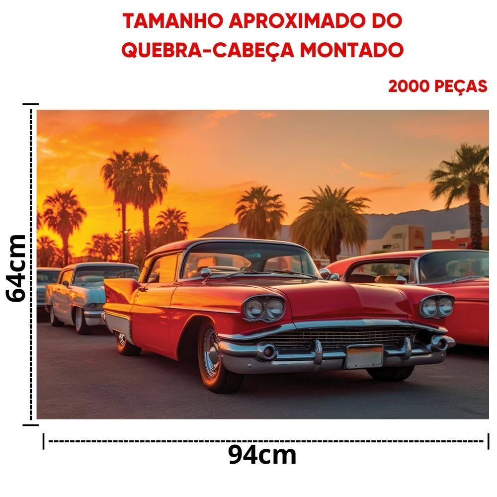 Quebra Cabeça Verão Em Los Angeles 2000 Peças Ggb Brinquedos Puzzle Paisagem Pontos Turísticos Carro