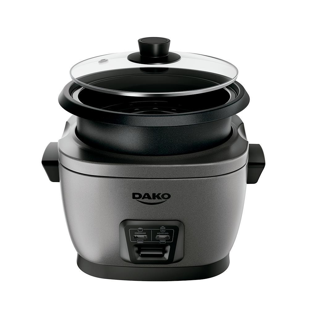 Panela De Arroz Elétrica Dako 700W Com 4 L 10 Xícaras Cinza 127V