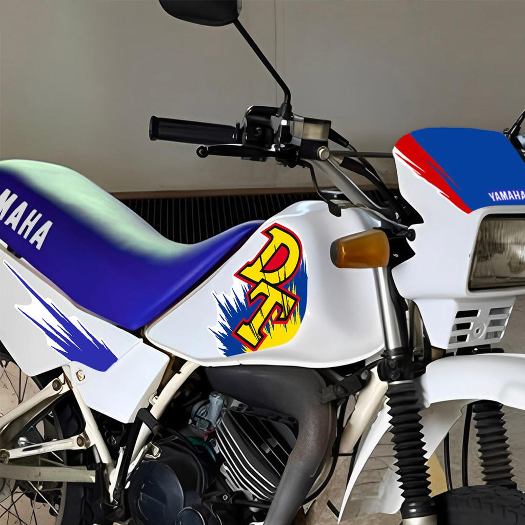 Adesivo Moto Dt 180 1996 Faixa Azul Lateral Tanque E Frontal