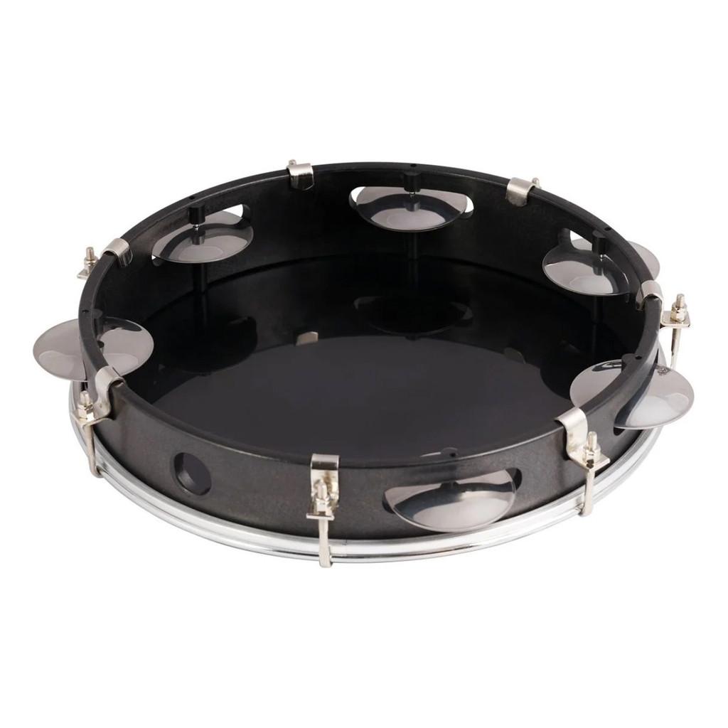 Pandeiro Profissional Phx Abs Preto 10 Pele Preta Sound7