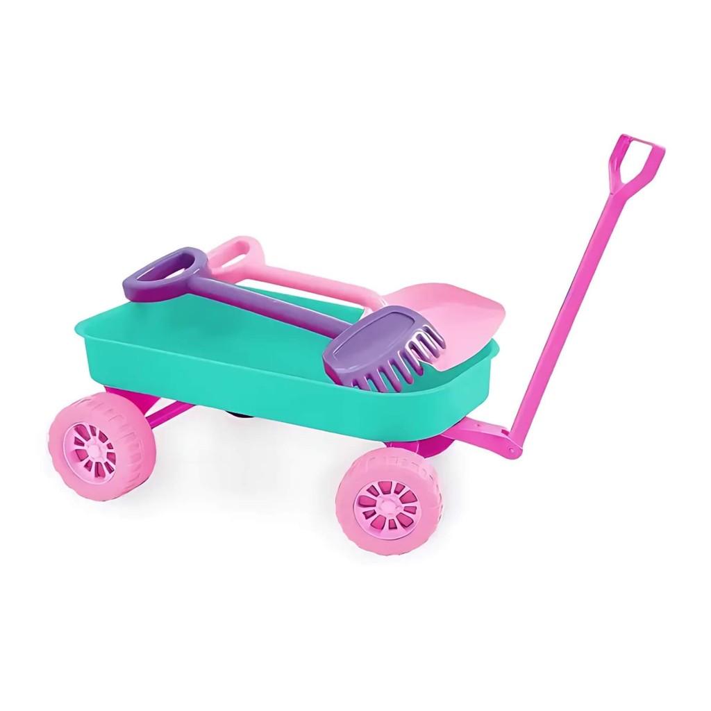 Carrinho De Praia Baby Love Com Acessórios Cores Sortidas Brinquedo Infantil Usual Brinquedos - 383