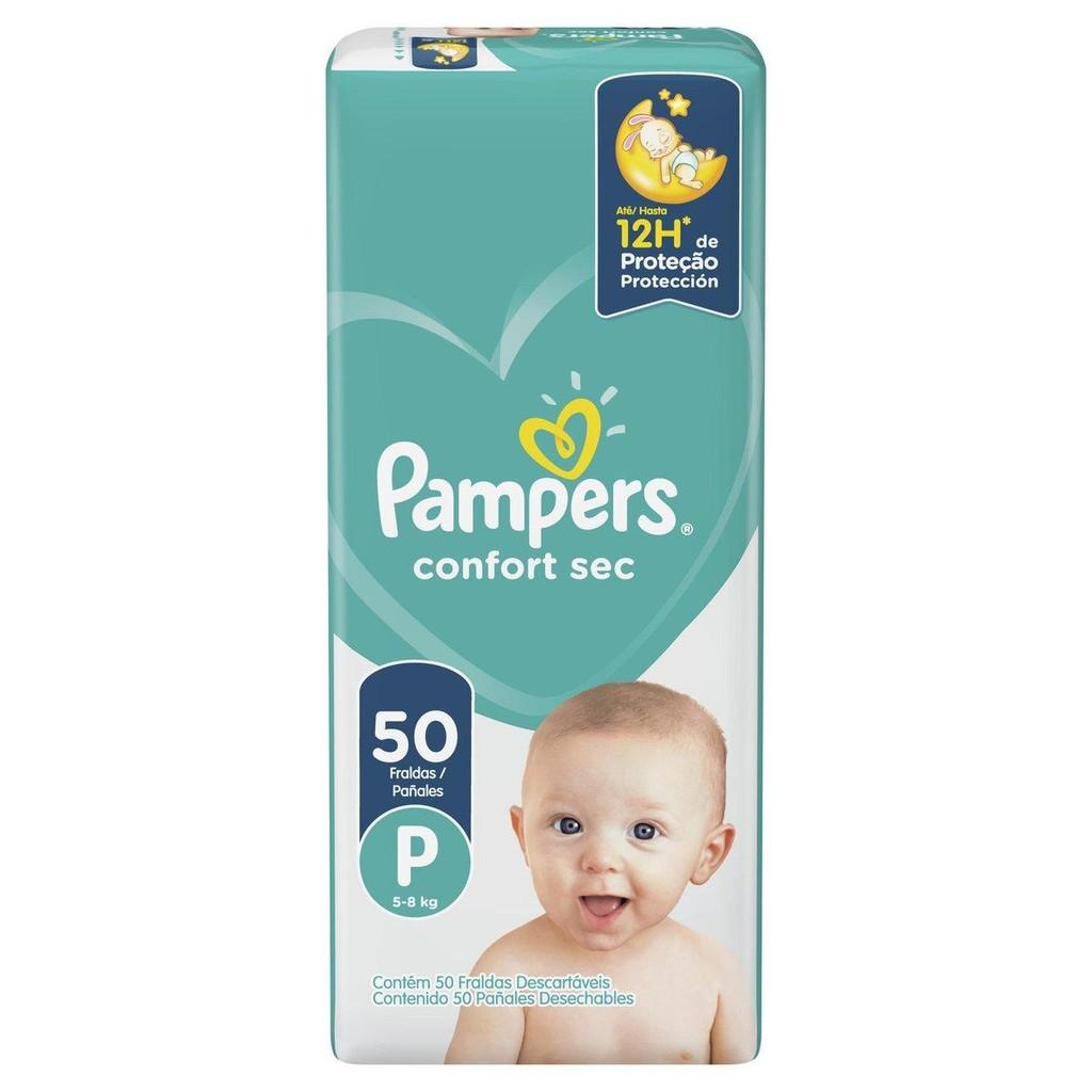 Kit Fralda Pampers Confort Sec Tamanho P Com 150 Unidades