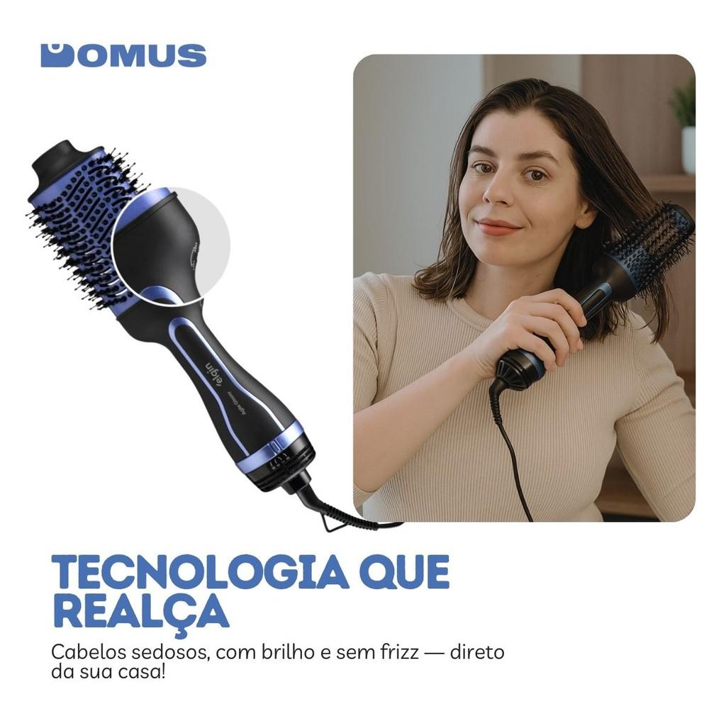 Escova Secadora De Cabelos Agile Glossy 3 Em 1 Bivolt 1300w Elgin