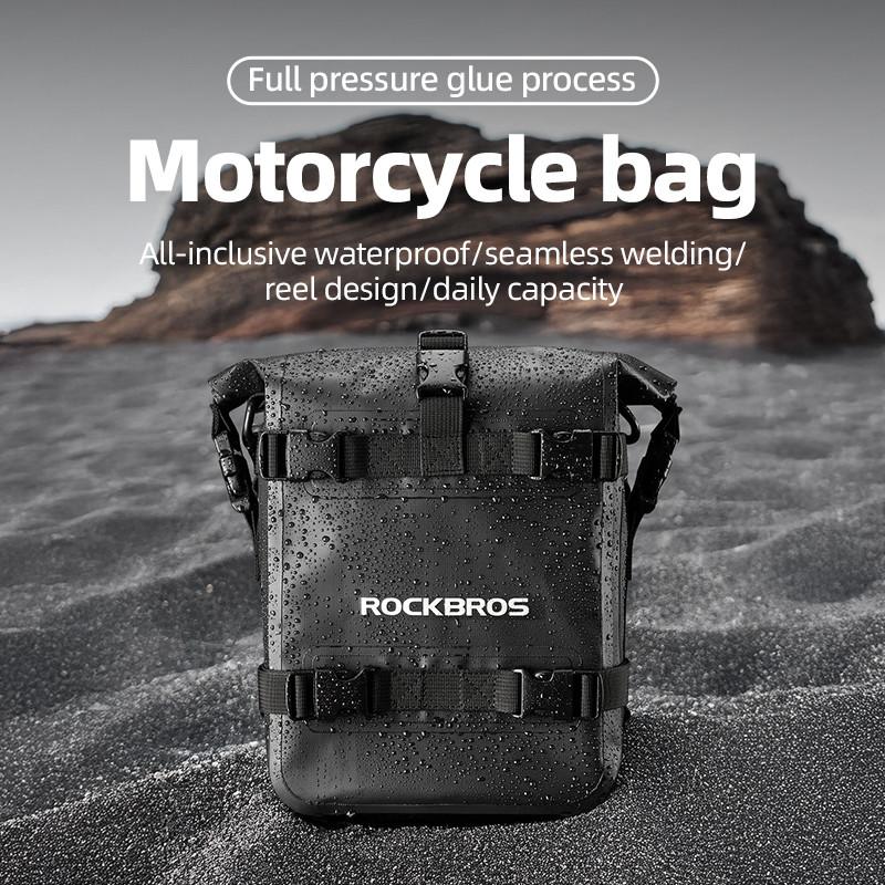Rockbros Motocicleta Bolsa Viagem À Prova D Água Conveniente Lado Do Motor Suspensão Traseira De Grande Capacidade