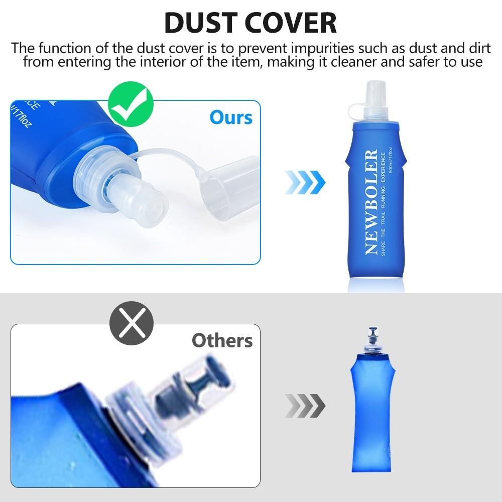Newboler 250ml 500ml Tpu Balão Macio Silicone Dobrável Garrafa De Água Esportes Ao Ar Livre Viagem Correndo Portátil