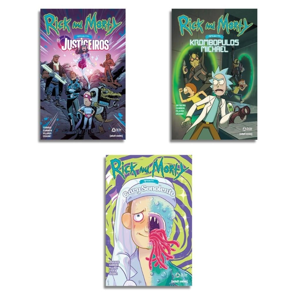 Combo Quadrinhos Rick And Morty - Coleção Com 3 Quadrinhos