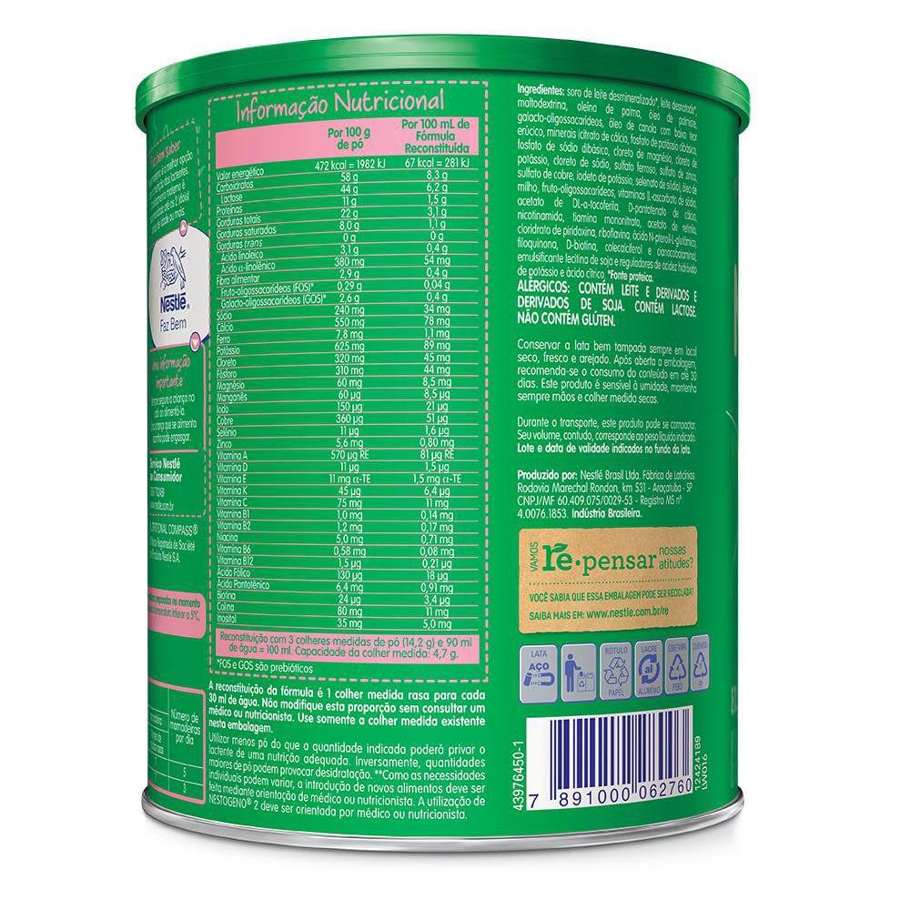 Fórmula Infantil Nestogeno 2 800g