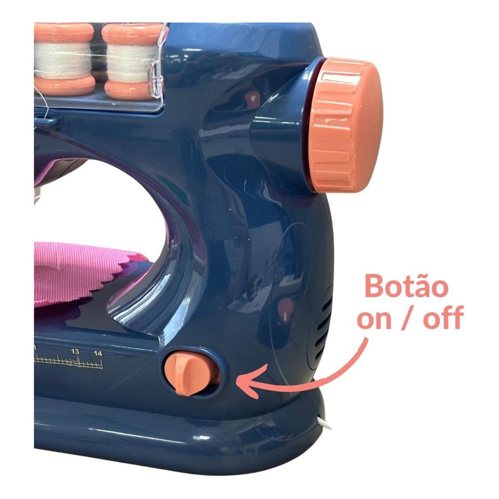 Máquina Costura Infantil Mini Ateliê Azul Bw035az
