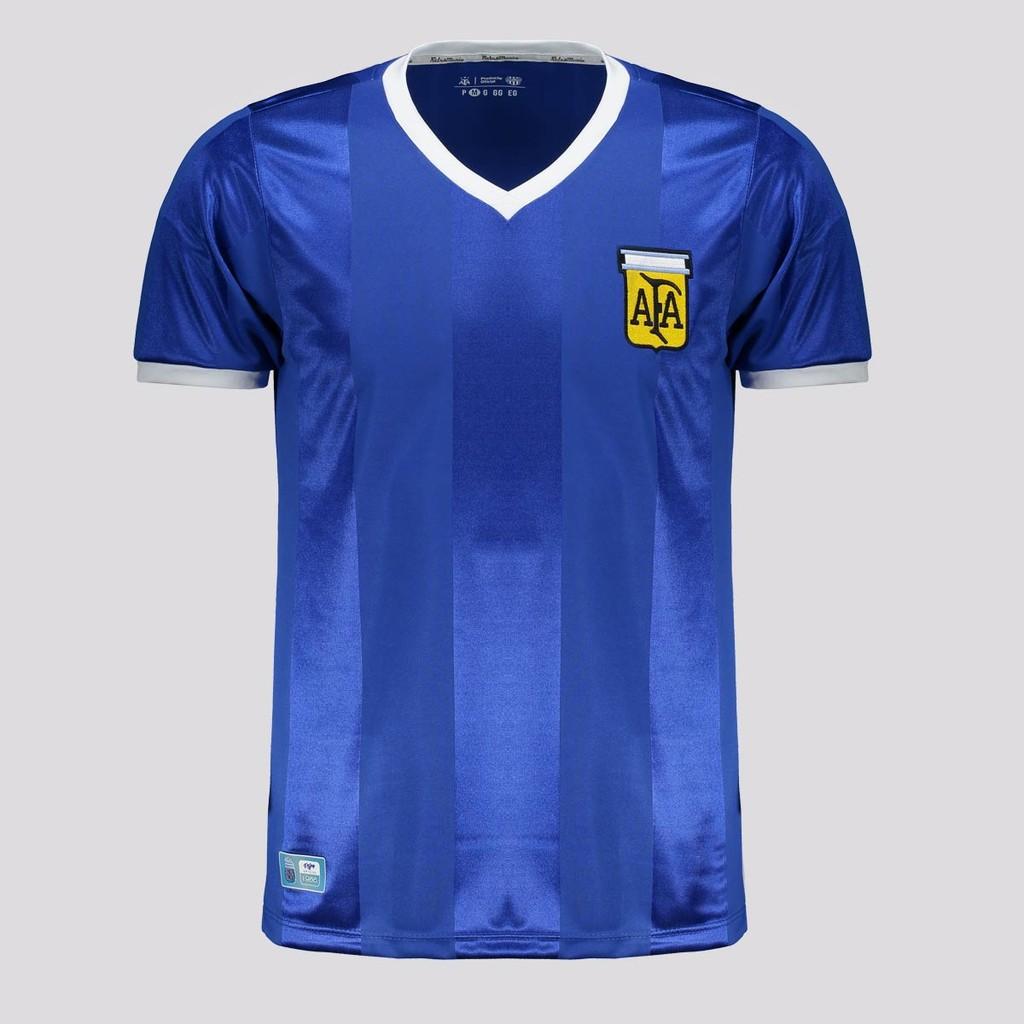 Camisa Argentina Retrô Copa 1986 Azul