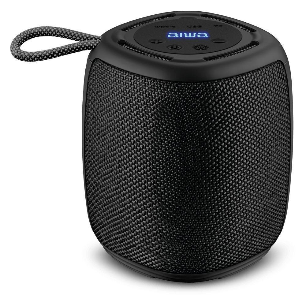 Speaker Aiwa Sp-03-b 15W Bt 12h IPX4 RGB Mini Speaker Aws-sp-03-b Bivolt