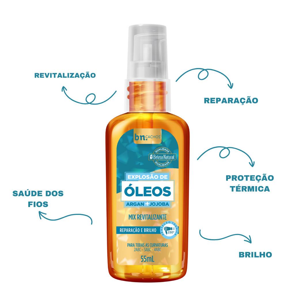 Óleo Capilar Explosão De Óleos Jojoba + Argan 55ml Bn.cachos