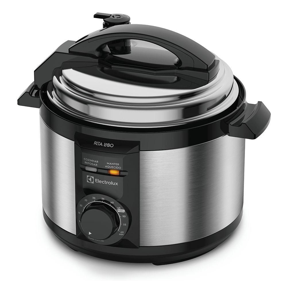 Panela De Pressão Elétrica Electrolux Por Rita Lobo 3L Preta Efficient C/Timer (pce15)
