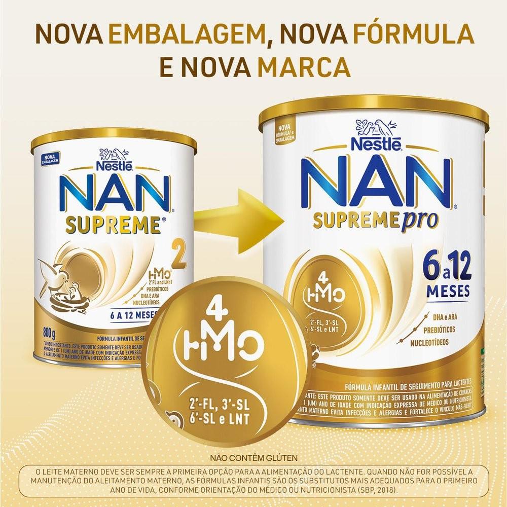 Fórmula Infantil Nan Supreme PRO Hmo 6 A 12 Meses 800g